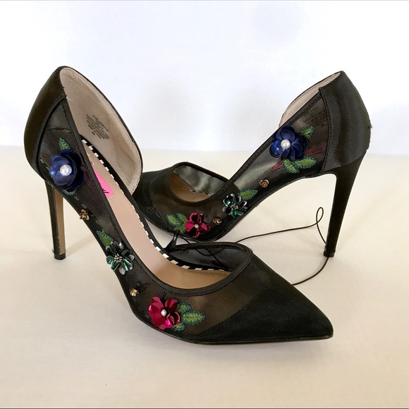 betsey johnson flower heels